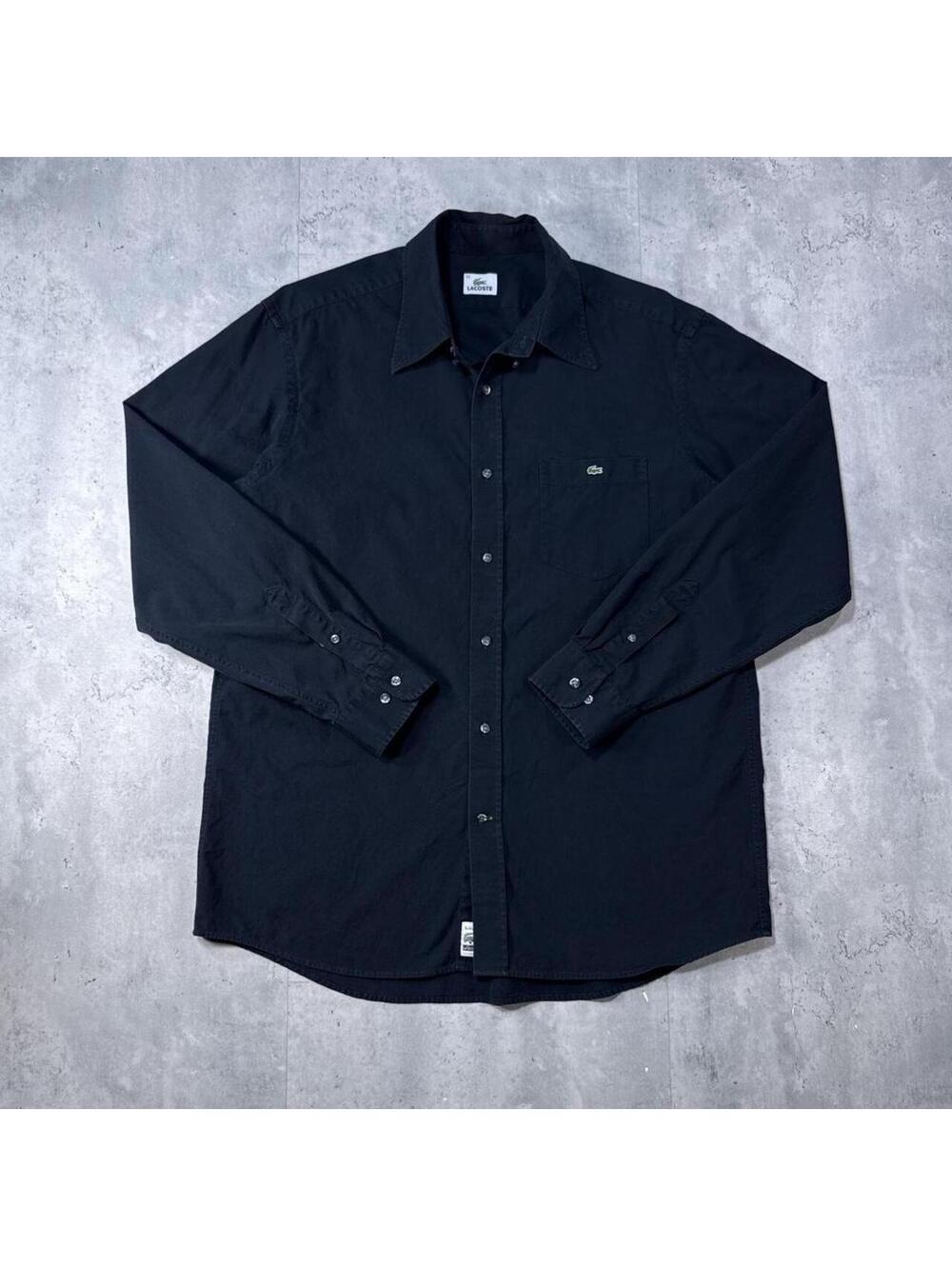 Y2K Lacoste black button up shirt